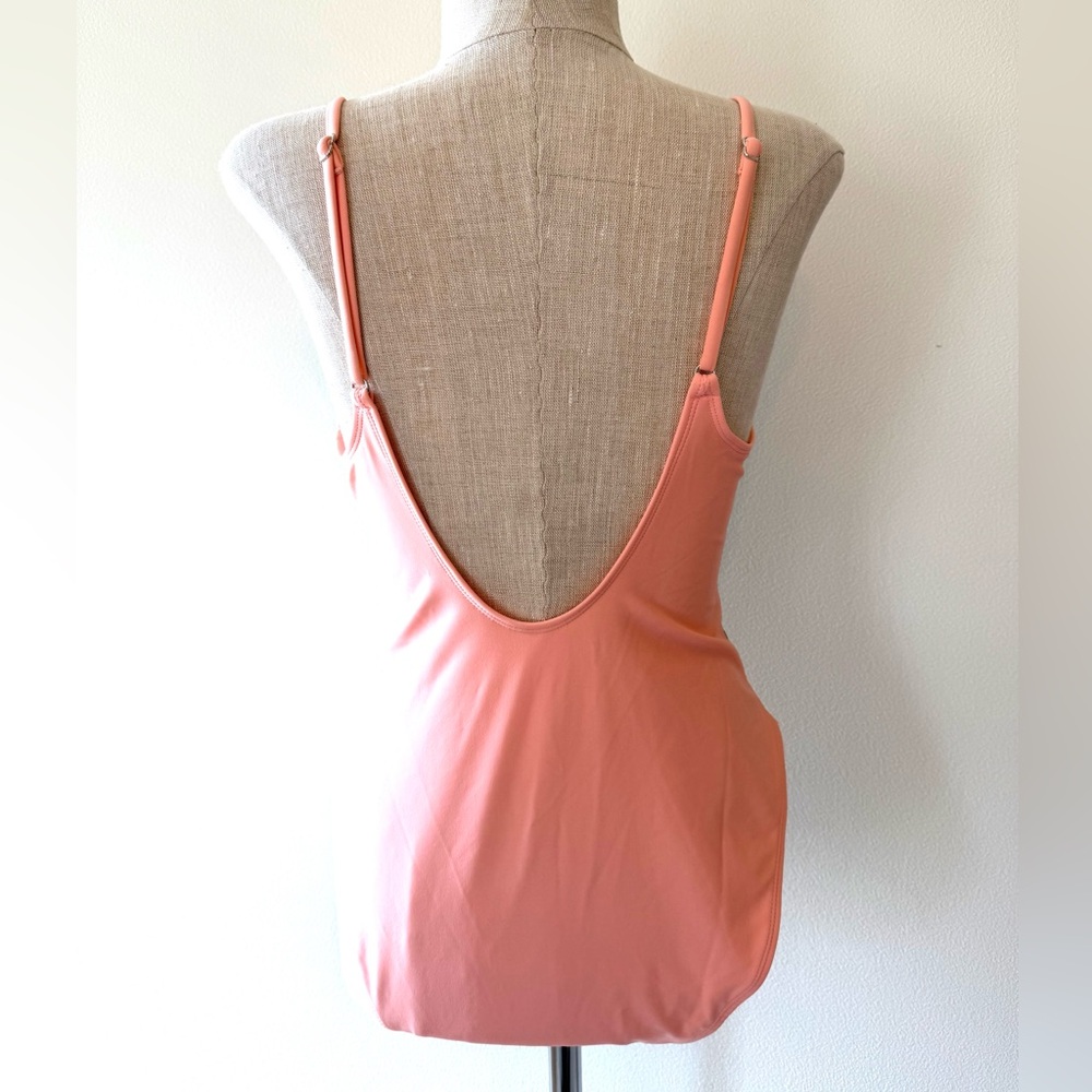 Xhilaration Tropical Palm Print Scoop Back One Piece Swimsuit - Picture 4 of 12